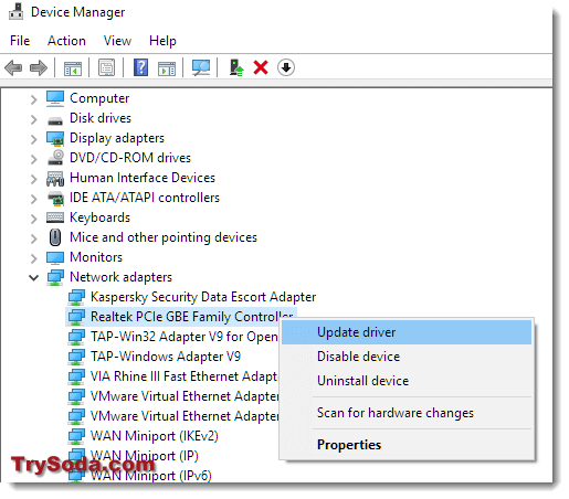 Network Adapter Drivers Windows 10